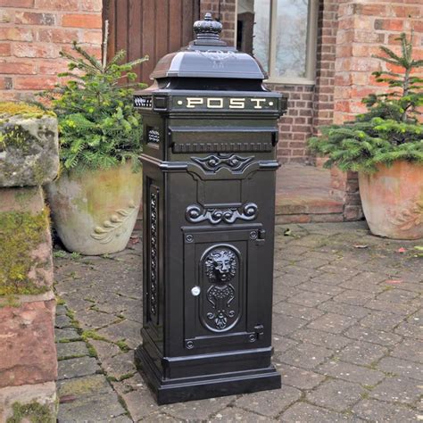 free standing metal letter boxes|traditional free standing post box.